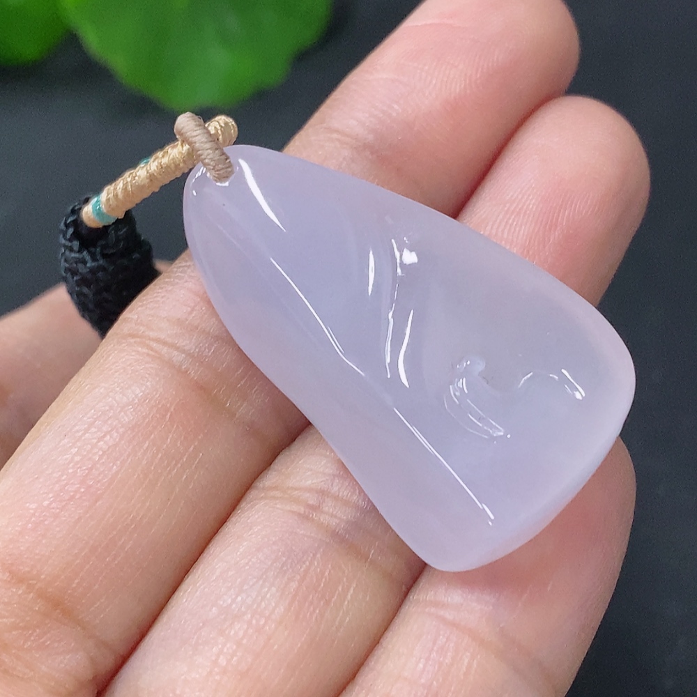 F31587525 Jadeite Pendant Enlightenment Total Weight Approx. 11.6g with Rope