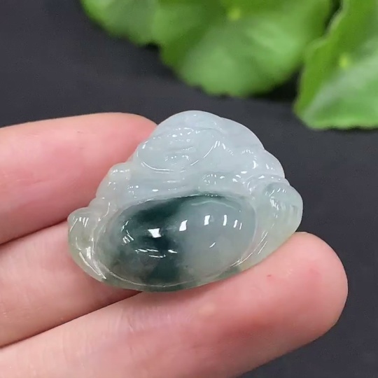 F33894519 Jadeite Buddha Pendant Total Weight Approx. 6.82g