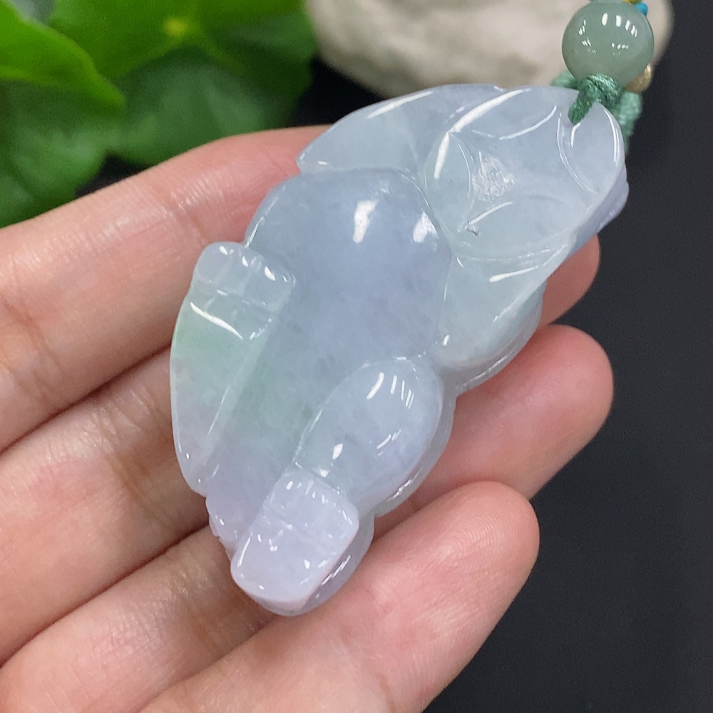 F34051168 Jadeite Pi Xiu Pendant, Total Weight Including Rope Approximately 37.2g