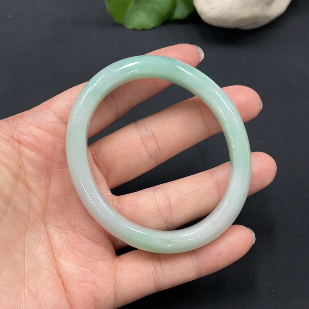 F15655667 Imperial Jadeite Bangle, Size 56.4, Short Diameter 48.5