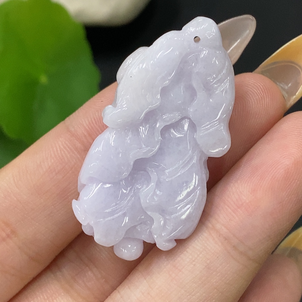 F30455554 Jadeite Pendant Cabbage Total Weight Approx.13.31g