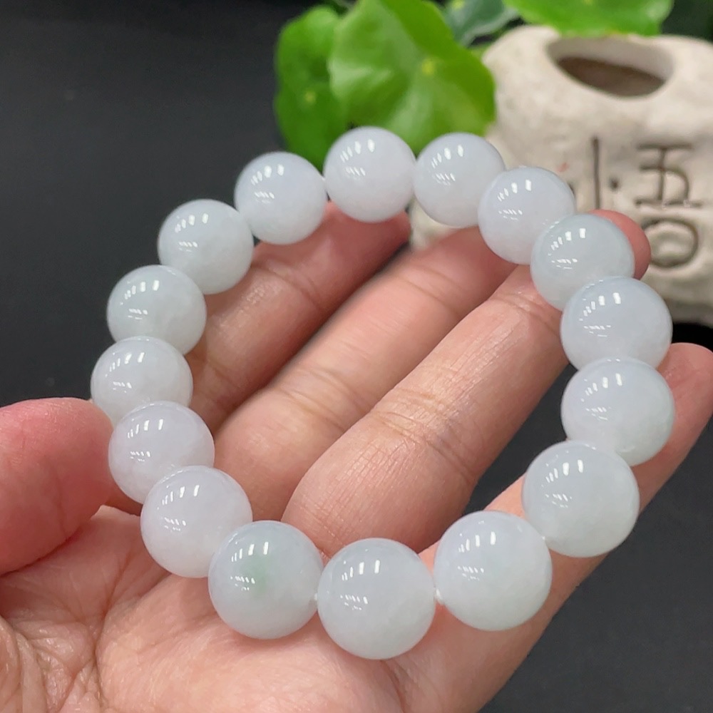 F34018869 Jadeite Bracelet Card 12.7mm Approx. Total Weight About 57.7g