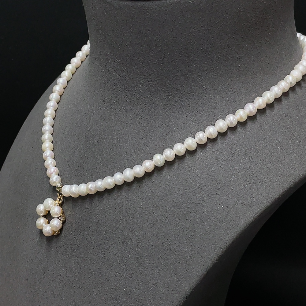 C34038270 Pearl Necklace Non-Gold Total Weight Approx. 21.47g Stone Size About 5.7mm