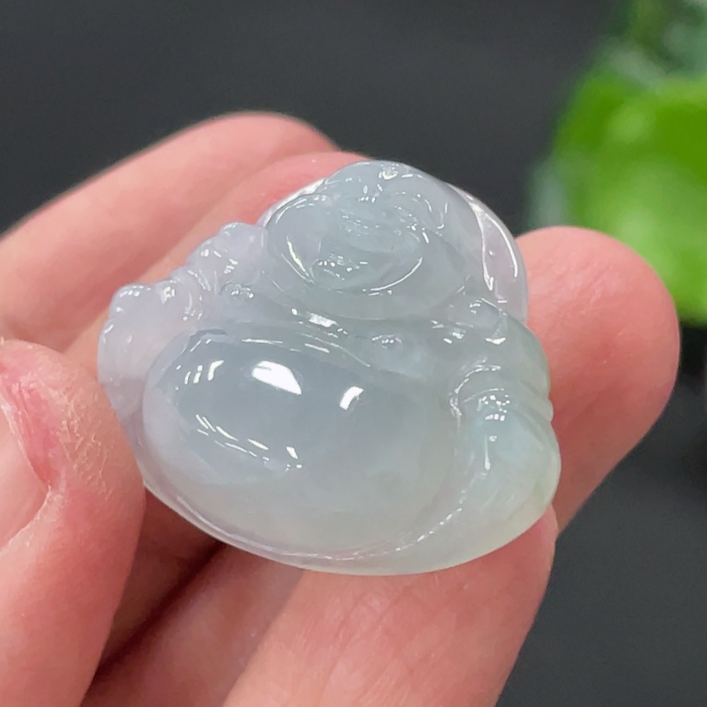 F34059044 Jadeite Buddha Pendant Total Weight: Approx. 6.85g