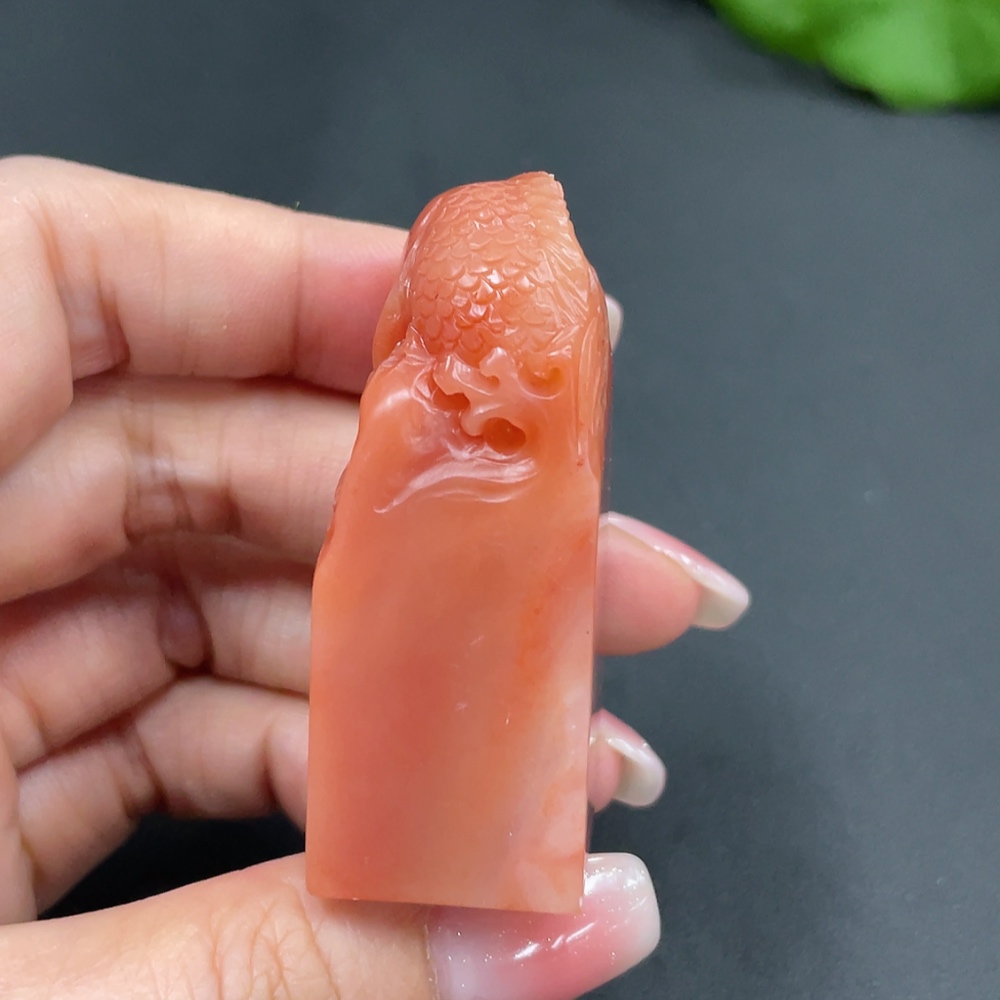 H21416121 Shoushan Stone Fish Seal Total Weight Approx. 58.5g