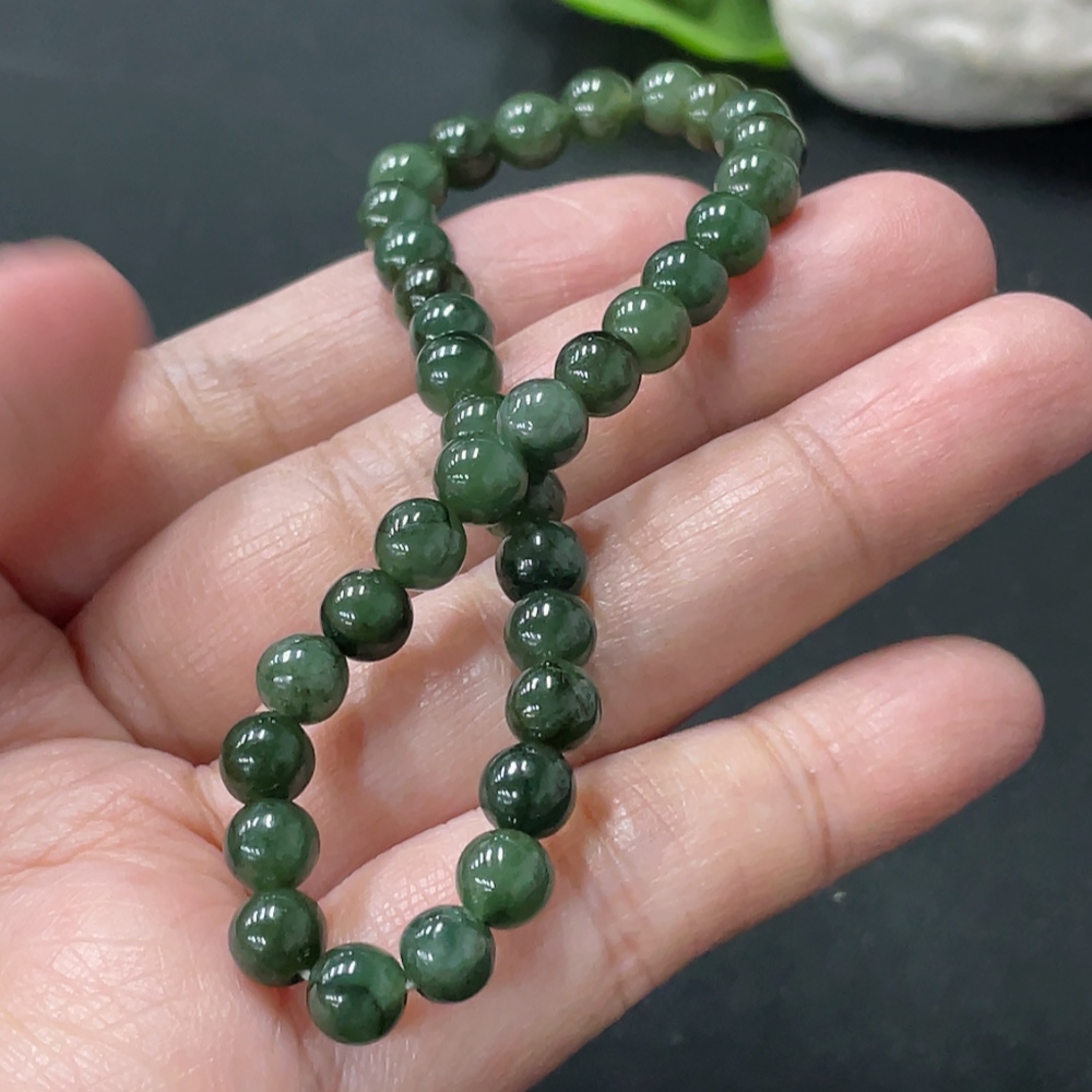 F35081045 Jadeite Bracelet Approx. 5.8mm Total Weight Approx. 11.6g