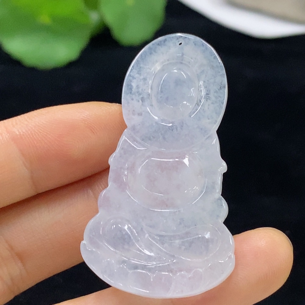 F33929031 Jadeite Guanyin Pendant Total Weight Approximately 13.92g