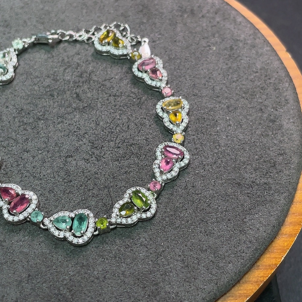 C34990734 Tourmaline Bracelet Non-Gold Total Weight Approx.8.41g Size Approx.4.5*2.3mm