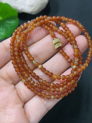 F35139541 Jadeite Bead Necklace Approximately 3.1mm Total Weight About 9.87g Non-Gold Clasp