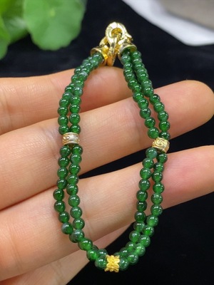 F34974874 Jadeite Bracelet Card 2.8mm Approx. Total Weight 6.9g Non-Gold