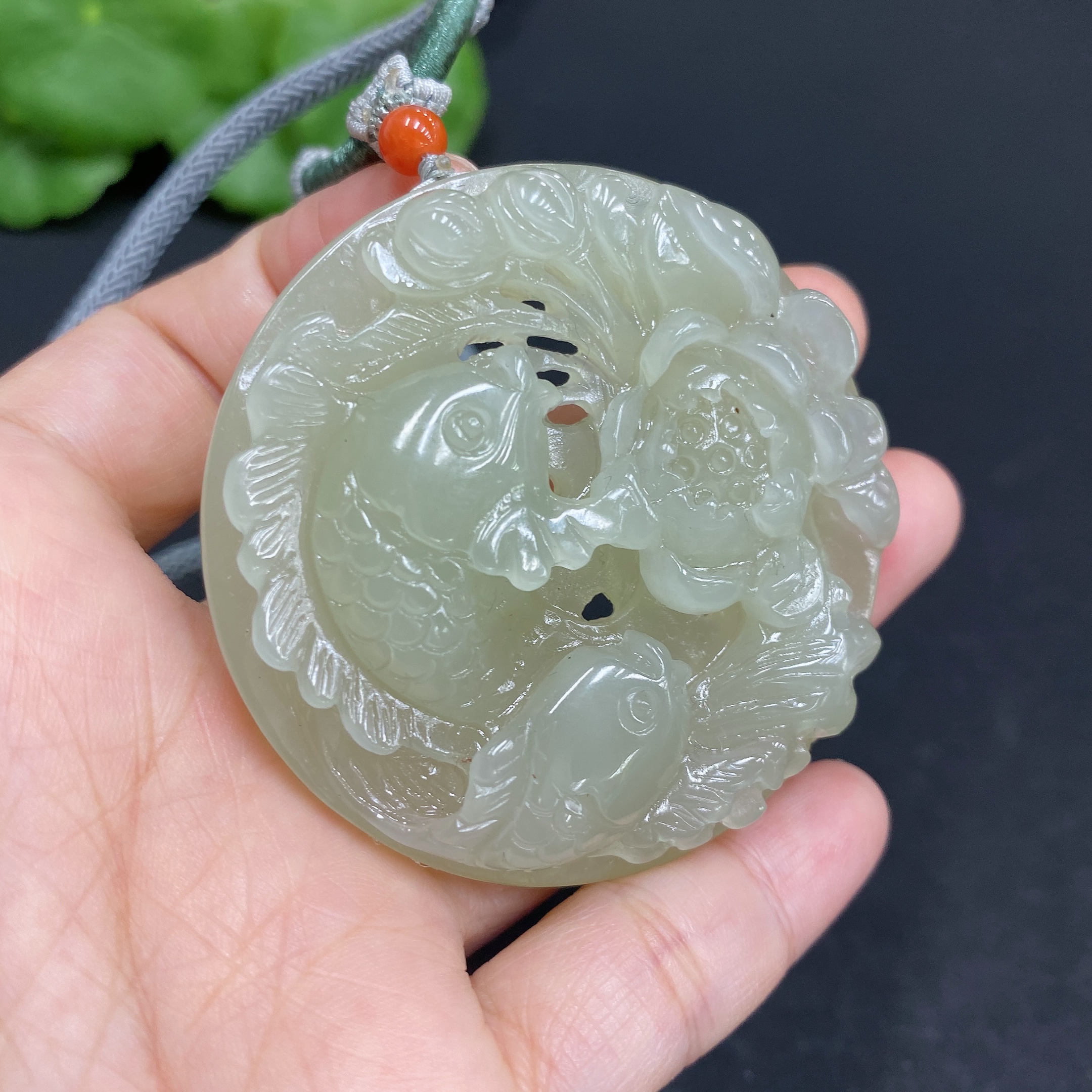 H33878872 Hetian Jade Pendant - Abundance Every Year