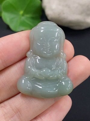 F41936567 翡翠宝宝佛挂件 货品总重约8.17g