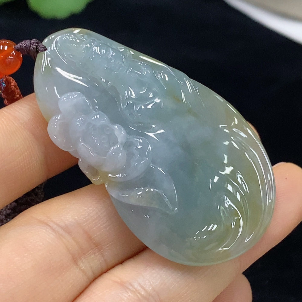 F31586212 Jadeite Pendant with Cord Total Weight Approx. 28.18g