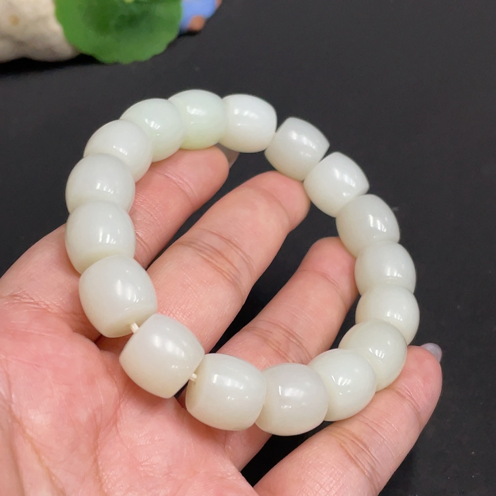 H34955831 Hetian Jade Bracelet, Approx. 13.1mm, Total Weight Approx. 66.3g
