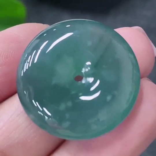 F34998018 Jadeite Pendant Peace Buckle Total Weight Approx. 8.5g