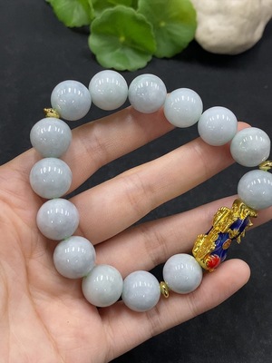 F33946878 Jadeite Bracelet Approx.13.4mm Total Weight Approx.69.56g Non-Gold Inlaid