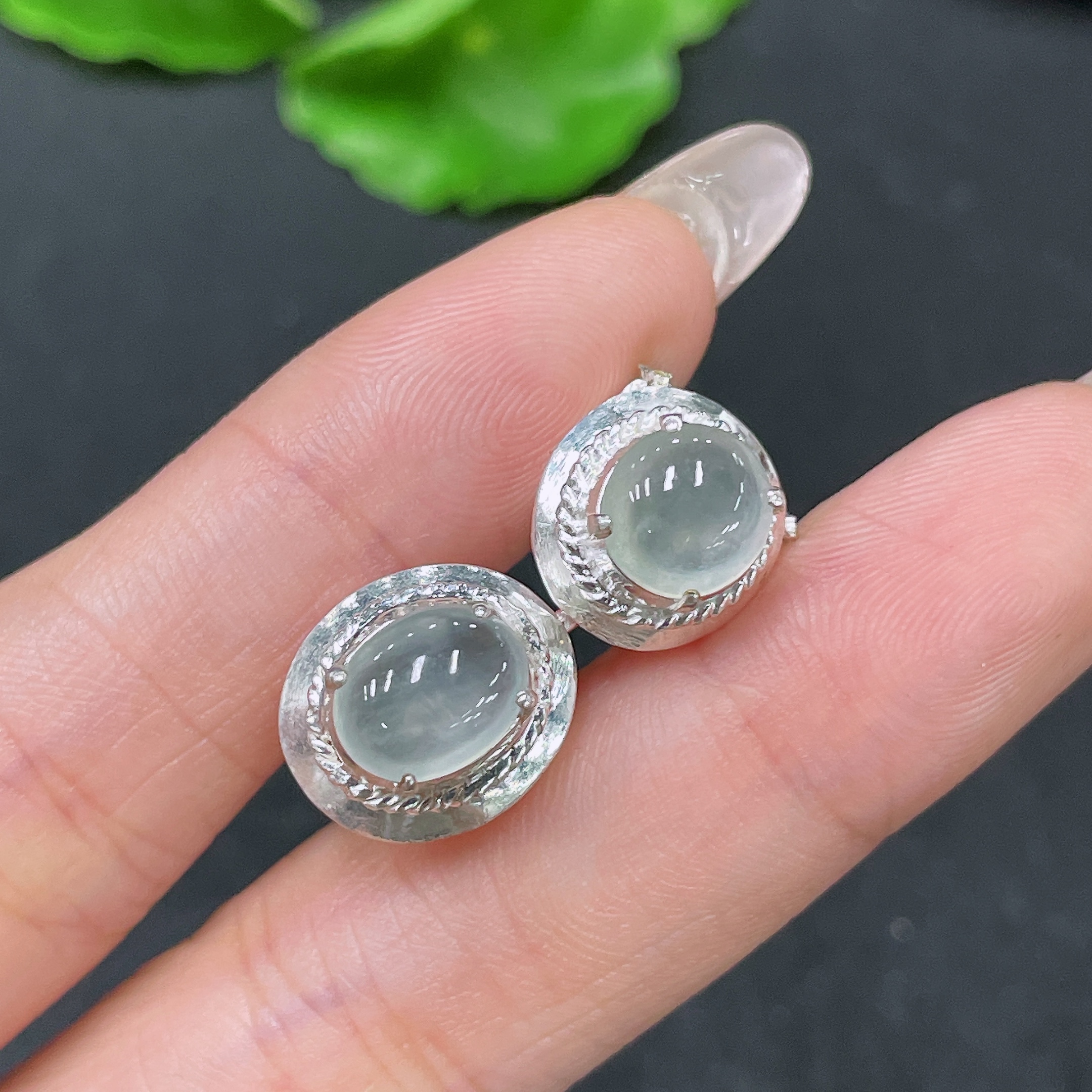 F35157740 Jadeite Cabochon Mounted Non-Gold Sell as a Lot