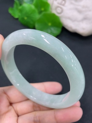 F43139044 翡翠正圈手镯 圈口55.8mm 货品总约重52.76g