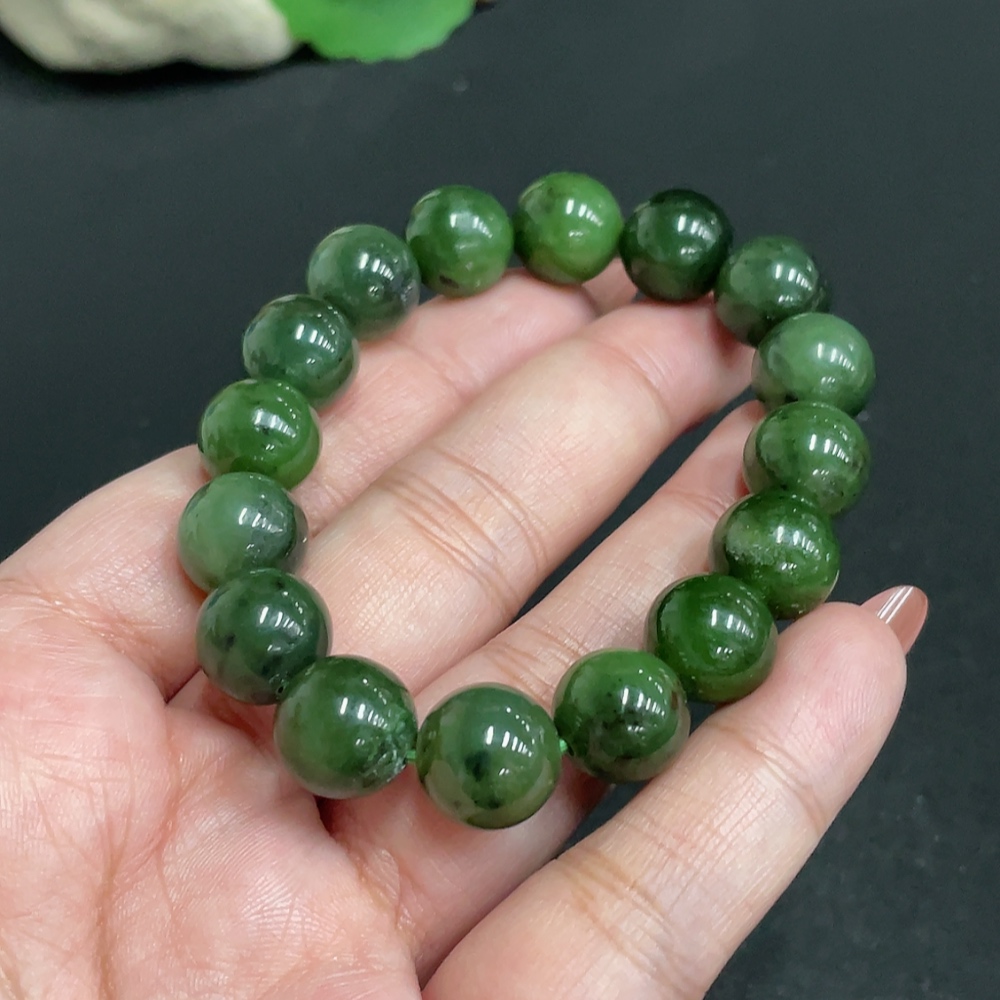 H34004426 Hetian Jade Bracelet Approx. 11.4mm Total Weight Approx. 40.4g