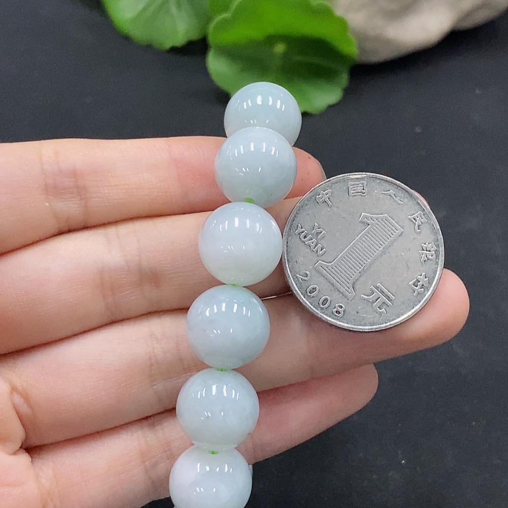 F34996788 Jadeite Bracelet Approx. 12.5mm Beads Total Weight Approx. 53.87g
