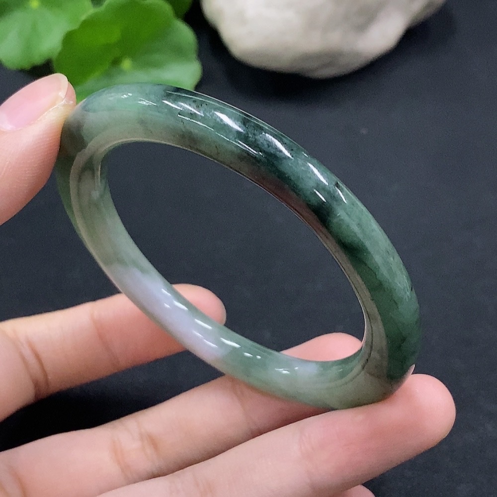 F33894449 Jadeite Round Bangle Size 50.6 Total Weight Approx. 32.03g