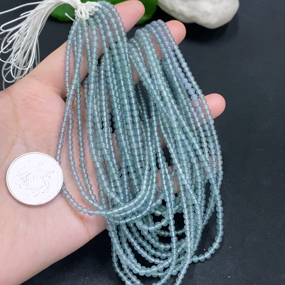 F33856447 A batch of 9 jadeite bead bracelets