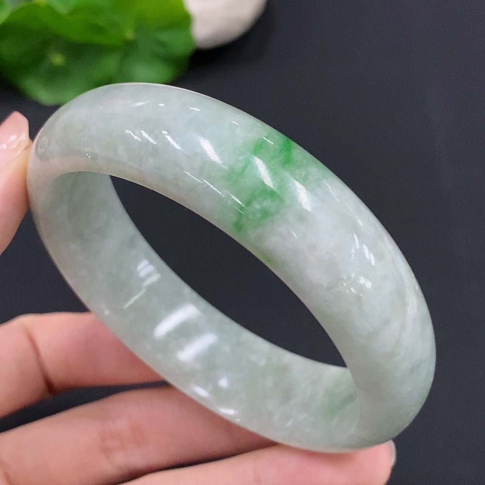 F29336139 Jadeite Round Bangle Total Weight Approx. 74.7g Size 60.2