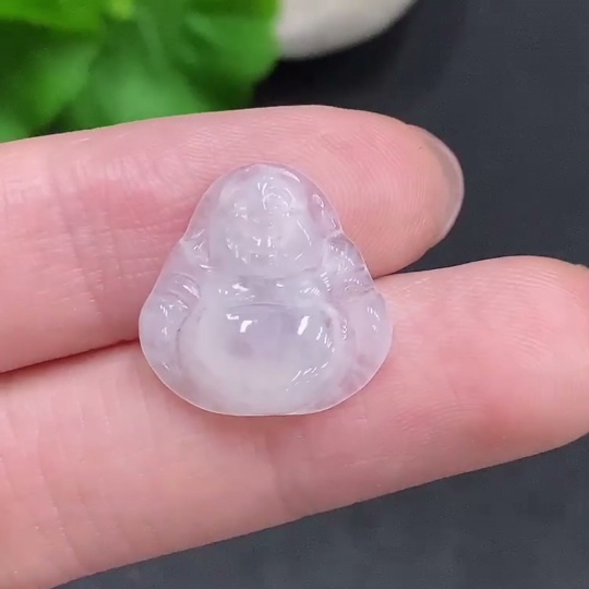 F35078240 Jadeite Buddha Pendant, Total Weight Approx. 1.4g