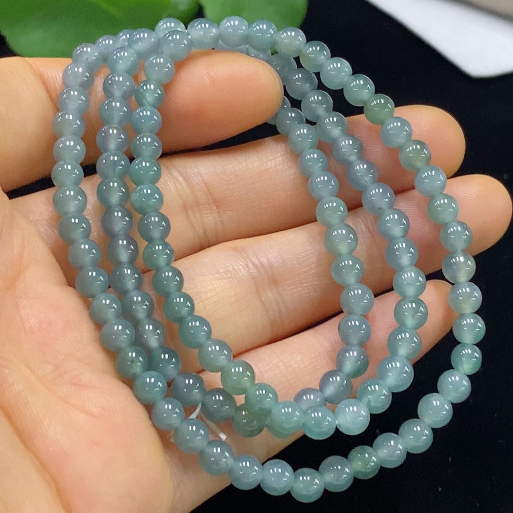 F34074816 Jadeite Bead Necklace Approx. 5mm Total Weight Approx. 23.16g