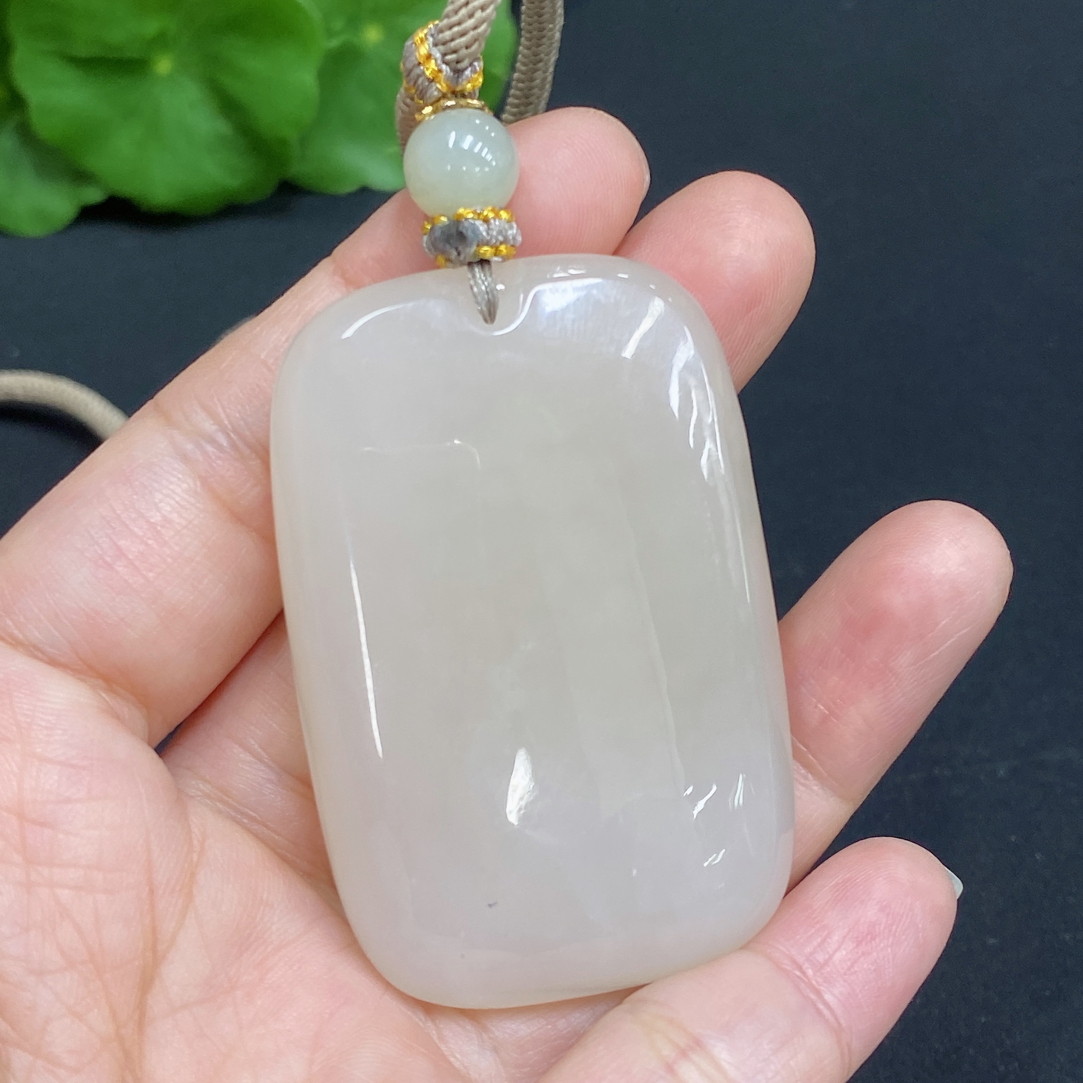 H34985551 Hetian Jade Pendant Plain Pendant Non-Gold