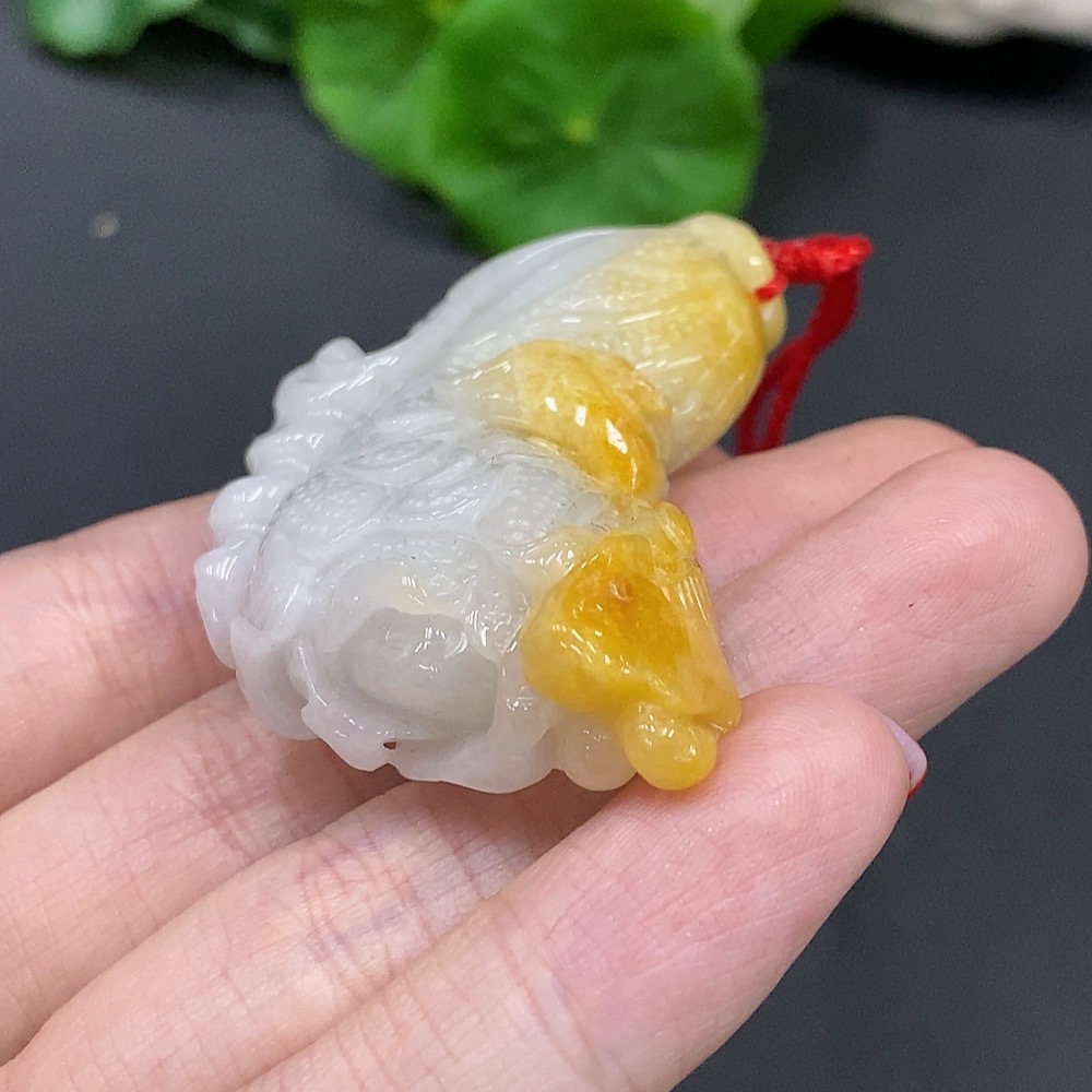 F14565480 Jadeite Cabbage Pendant (Color Origin Undetermined)