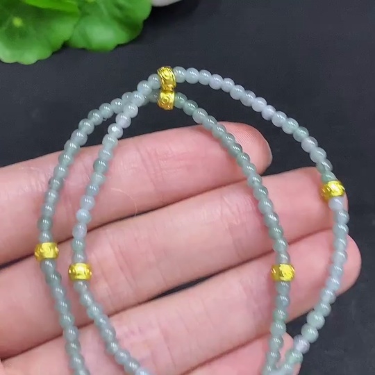 F33907170 Jadeite Beads Sell as a Lot Size Approx 2.8mm Non-gold