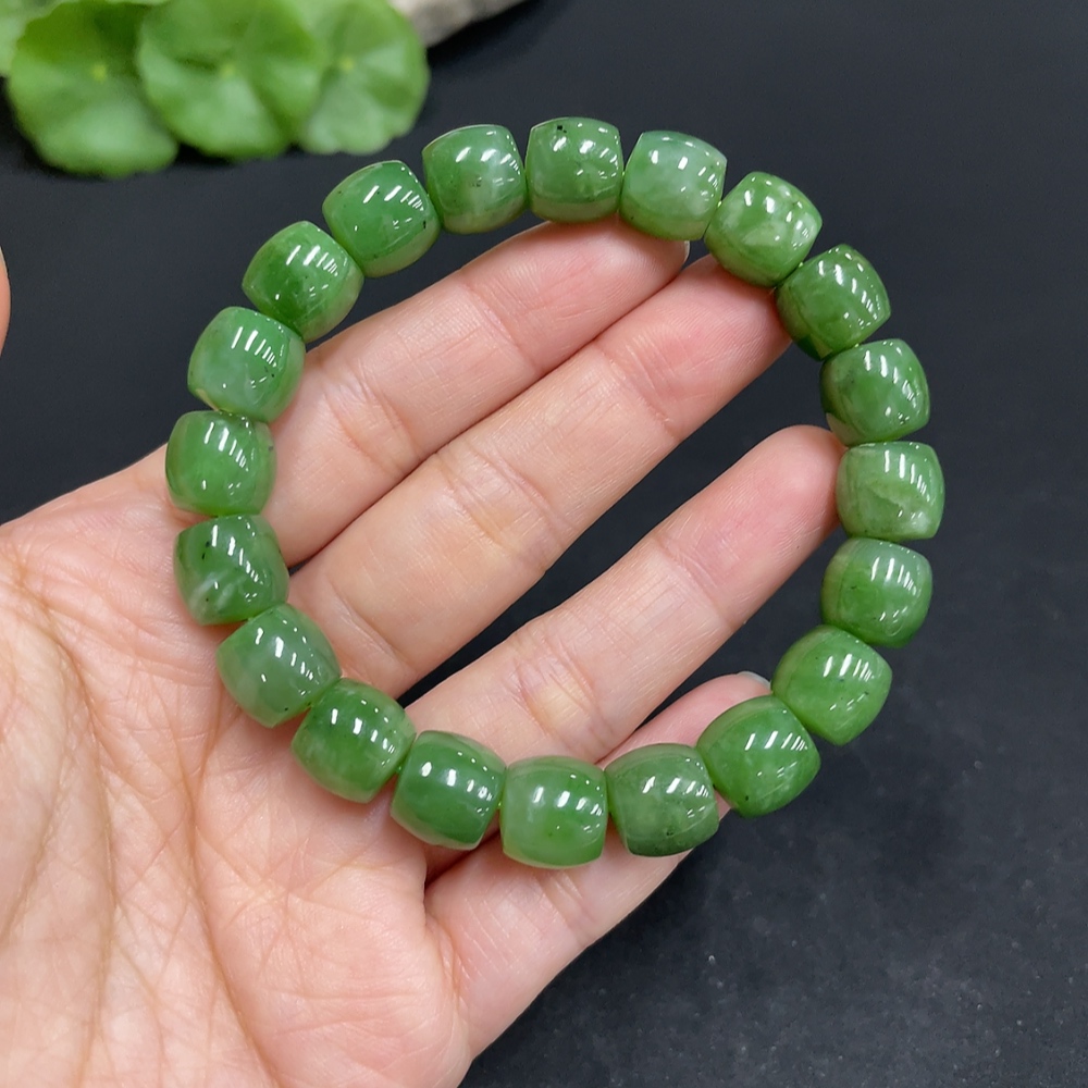H34073612 Hetian Jade Bracelet Approx. 9.8mm Total Weight Approx. 36.4g