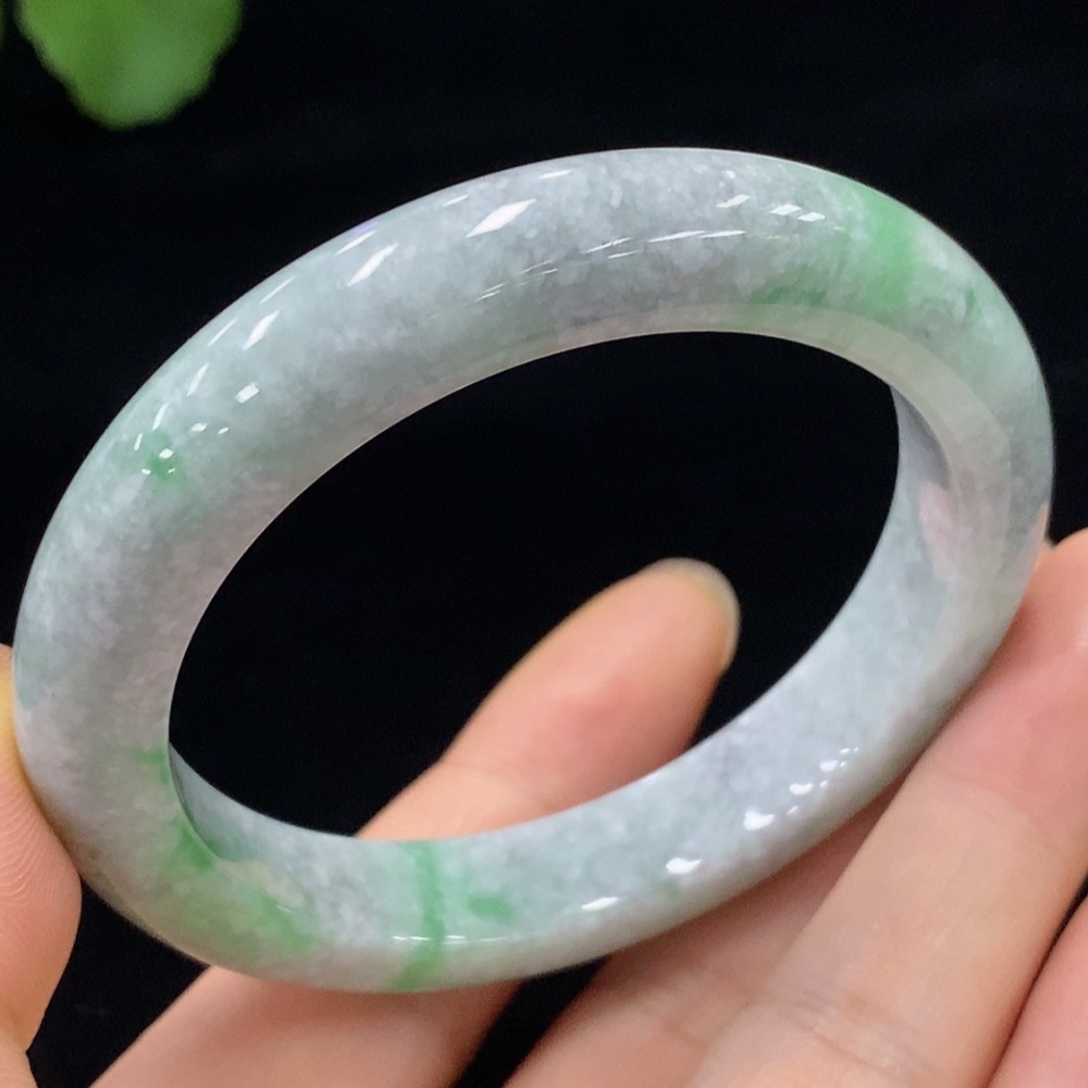 F30480046 Jadeite Round Bracelet Size 53.8 Total Weight Approx. 50.42g
