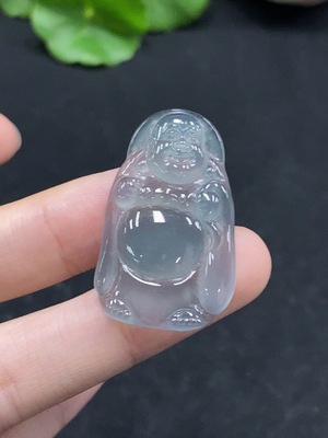 F34056611 Jadeite Buddha Inlaid Piece Total Weight Approx. 5.3g