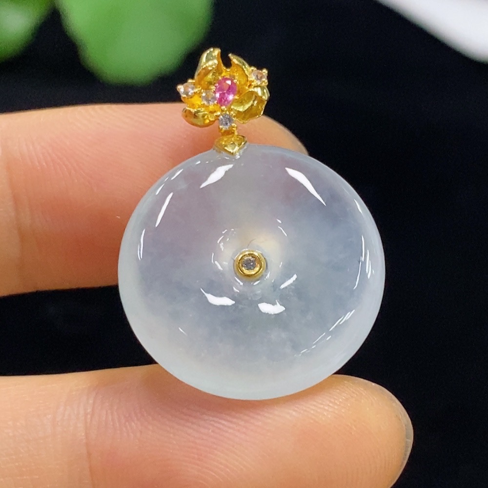 F35095185 Jadeite Peace Knot Pendant 18k Non-Diamond Total Weight Approx.5g