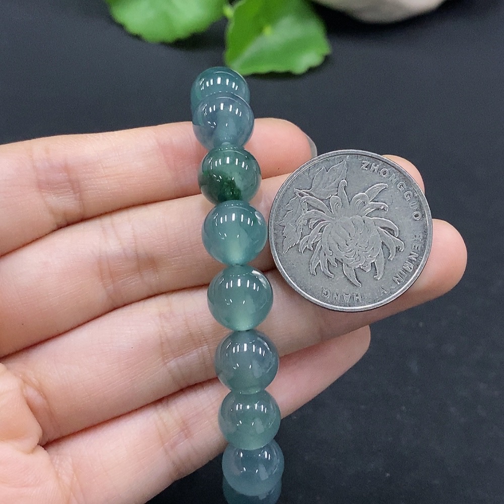 F33834167 Jadeite Bracelet Approx. 9.8mm Total Weight Approx. 32.3g
