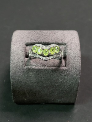 C26982054 Peridot Ring Total Weight Approx. 2.33g Non-Gold Setting Adjustable