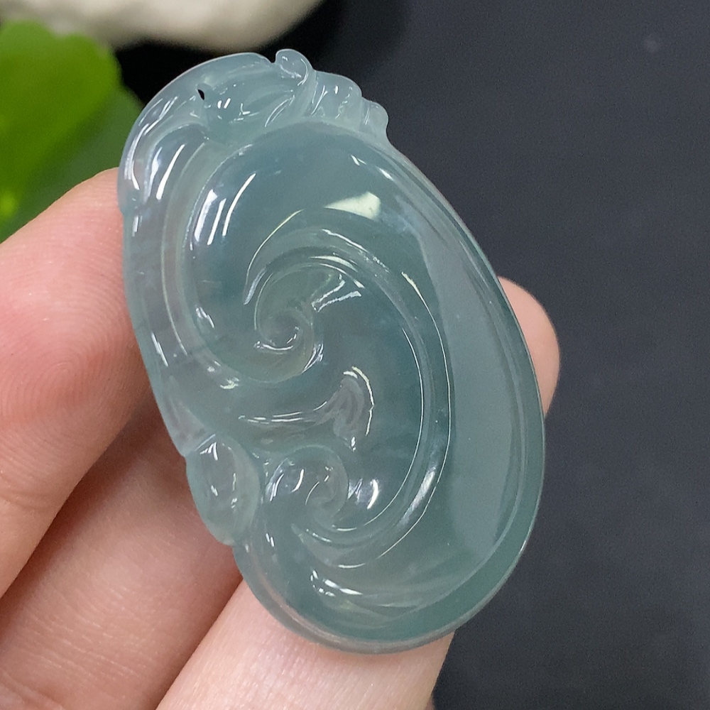 F28249373 Jadeite Pendant Total Weight Approx.8.54g Ruyi