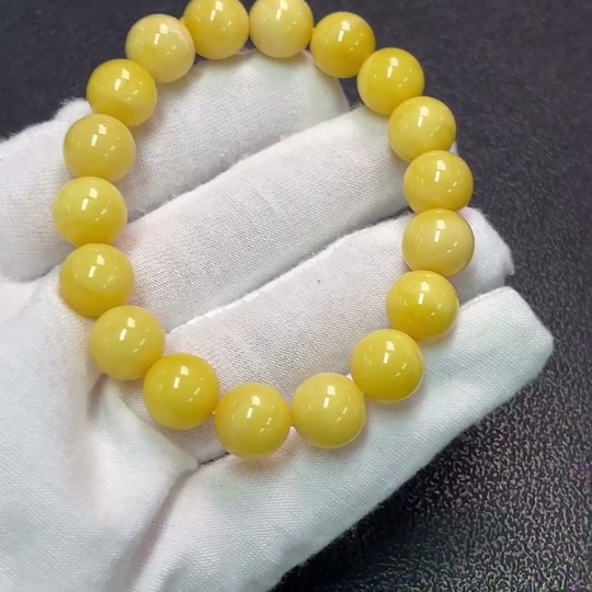 C35092201 Amber Bead Bracelet Total Weight Approx.11.24g Size 10.3mm