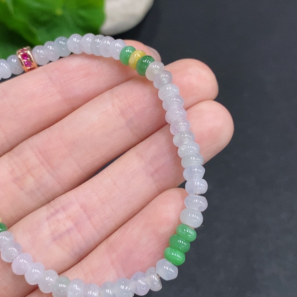 F35078191 Jadeite Bracelet Non-Gold Inlaid Total Weight About 8.7g Size Approx. 4.8mm