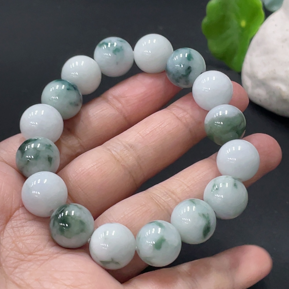 F33836923 JadeiteBead Bracelet Approx.12.3mm Total Weight Approx.49.18g