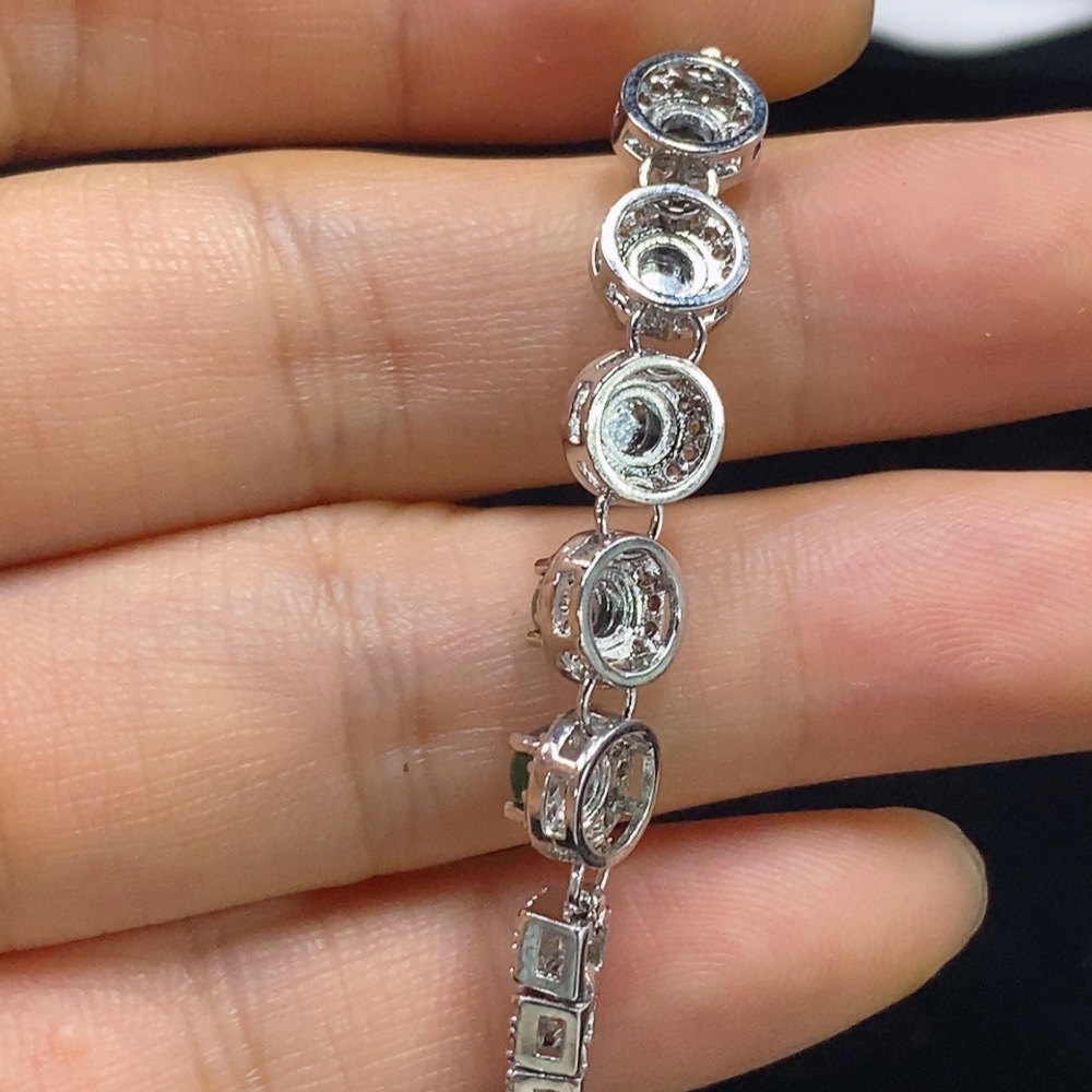 F34948001 Jadeite Inlaid Bracelet Non-Gold Total Weight About 7.34g