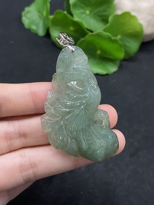 F35090381 Jadeite Phoenix Pendant Non-Gold Inlaid Total Weight Approx. 16.7g