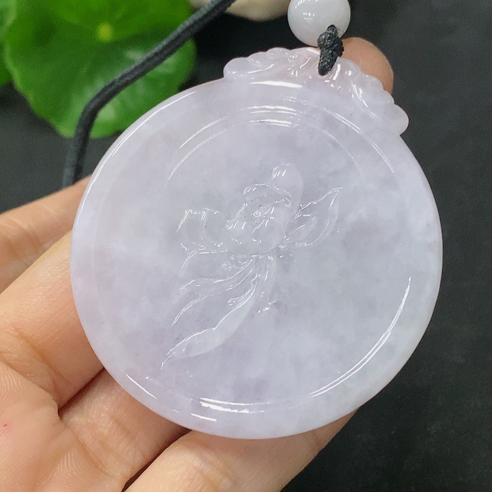 F35117563 Jadeite Buddha Pendant Total Weight Approx. 35.29g