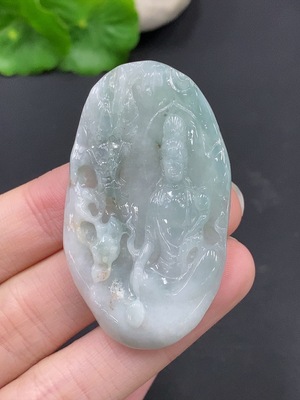F25918184 Jadeite Guanyin Pendant, Total Weight Approx. 19.7g