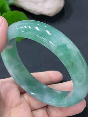 F33849442 Jadeite Round Bracelet Size 58.5mm Total Weight Approx. 72.9g