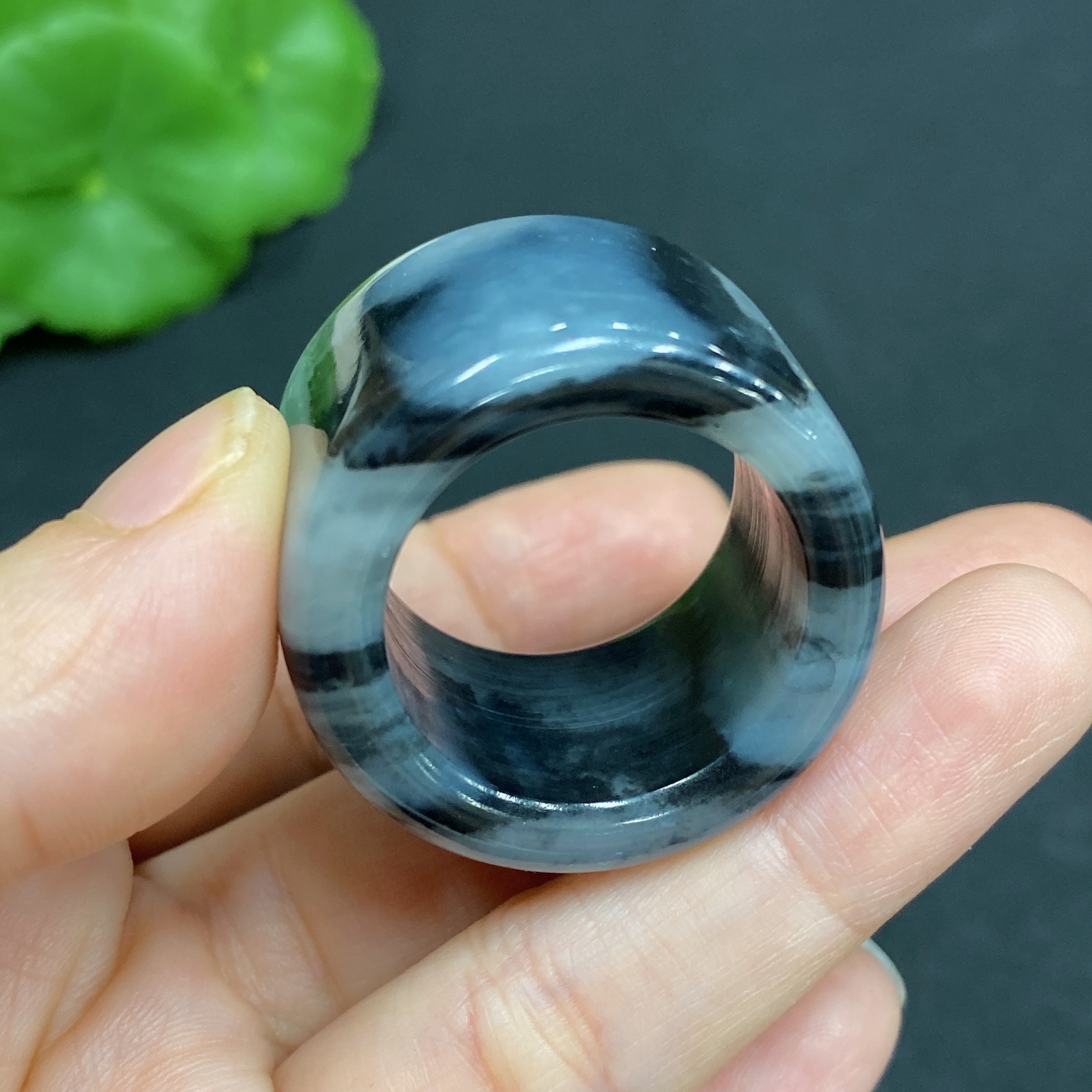 H30517350 Hetian Jade Thumb Ring Size 29 Total Weight Approx. 24.9g