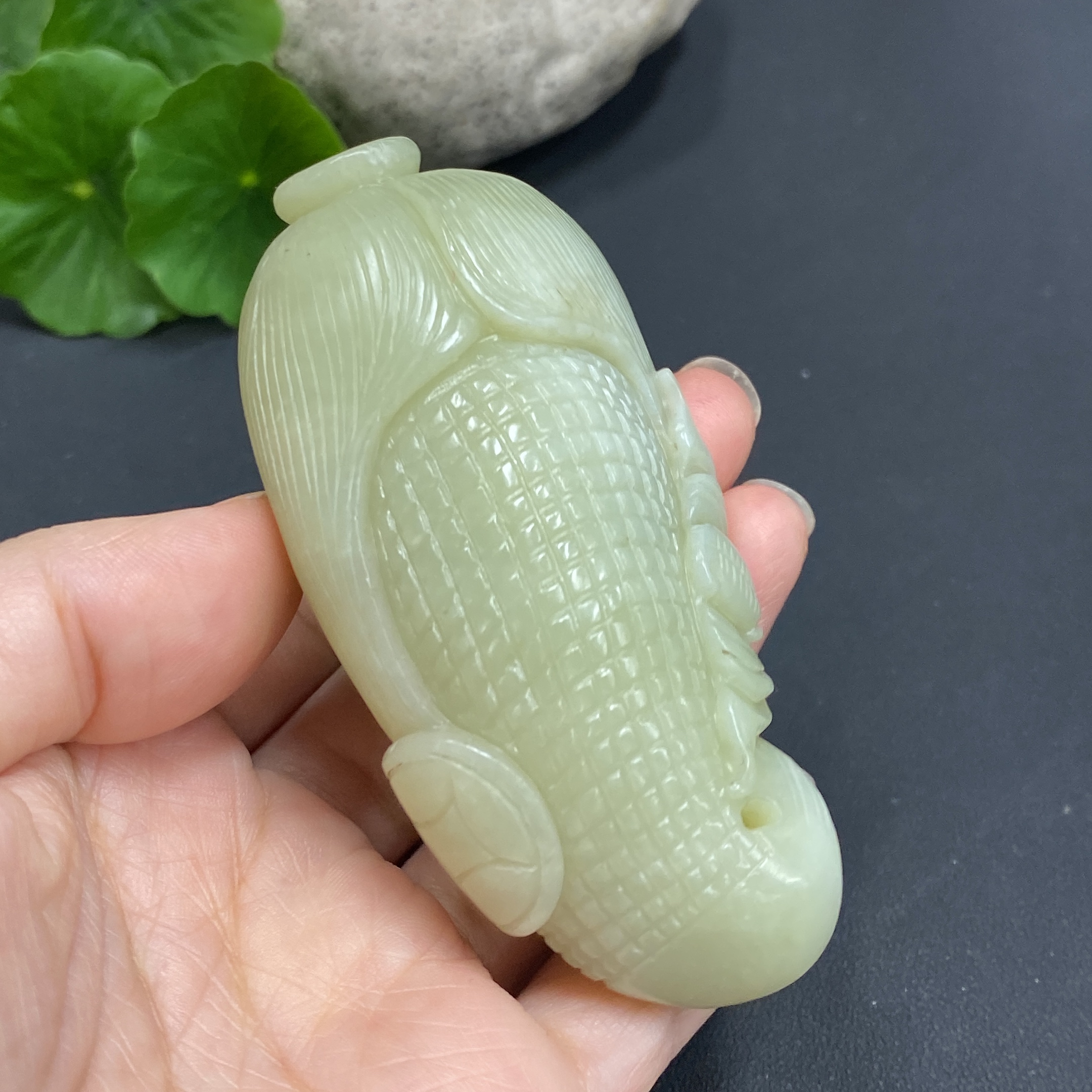 H17911026 Hetian Jade Handheld Piece, Many Children Many Blessings, Total Weight Approx. 150.5g
