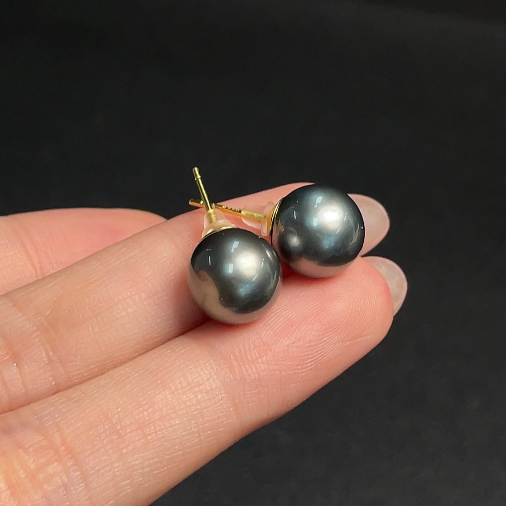 C31679614 Seawater Pearl Earrings Non-Gold Total Weight Approx. 3.74g Size About 10.3mm